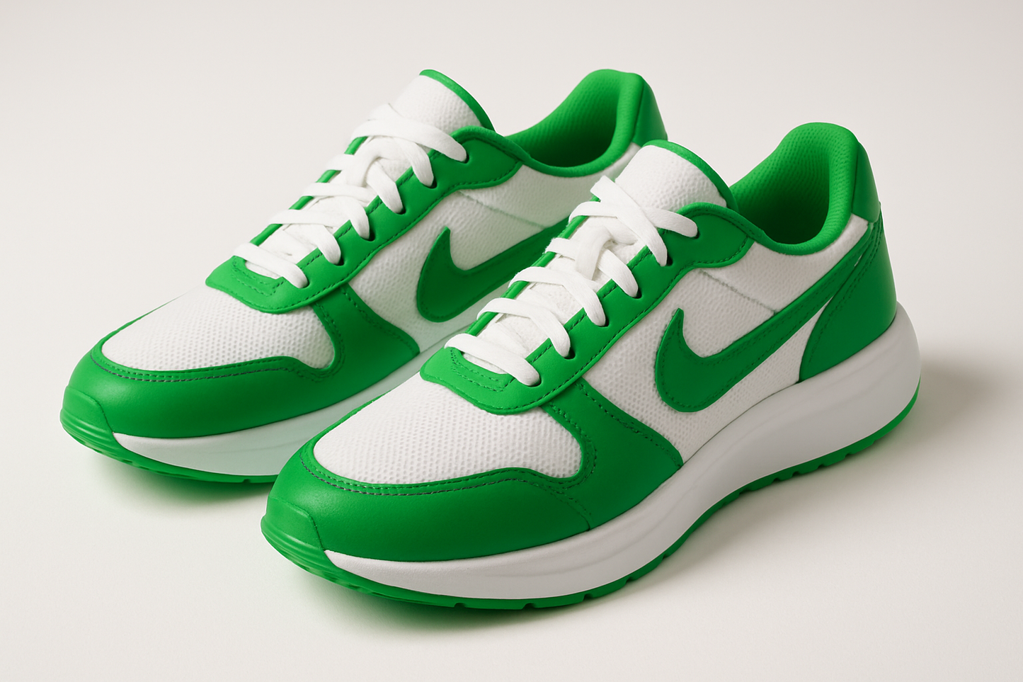 Green and White Shoes - Main Product Image