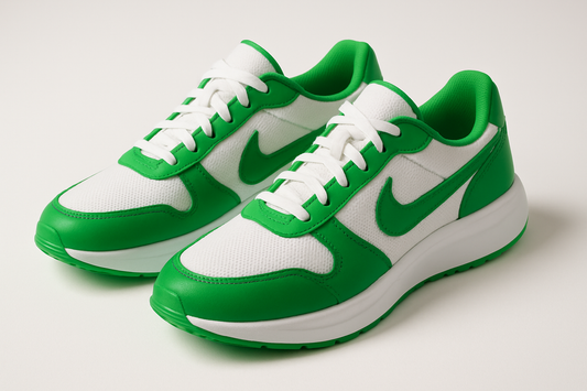 Green and White Shoes - Main Product Image