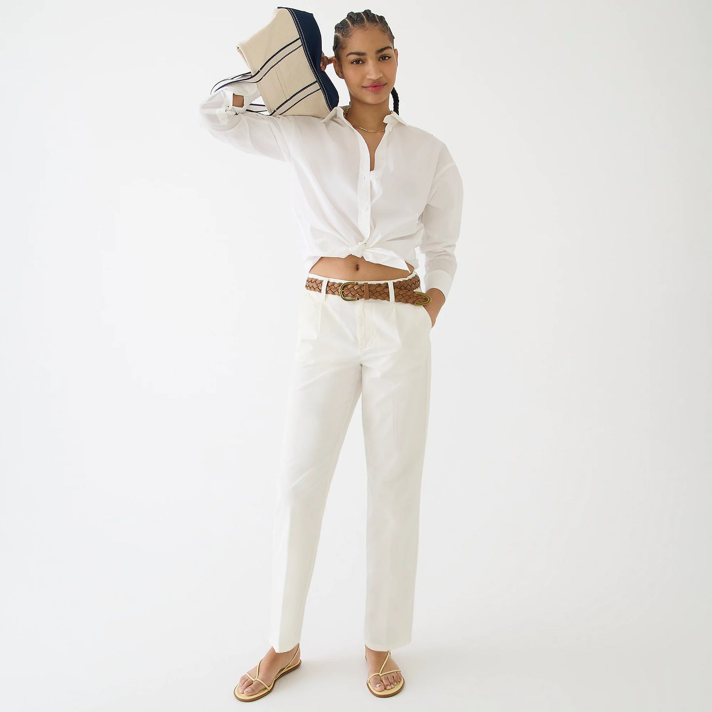 Pleated chino pant